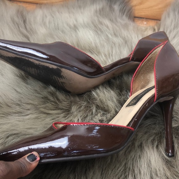 DOLLHOUSE LADIES SIZE 7.5 CHOCLATE PUMP SHOES - Picture 4 of 8